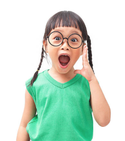 little girl with glasses on