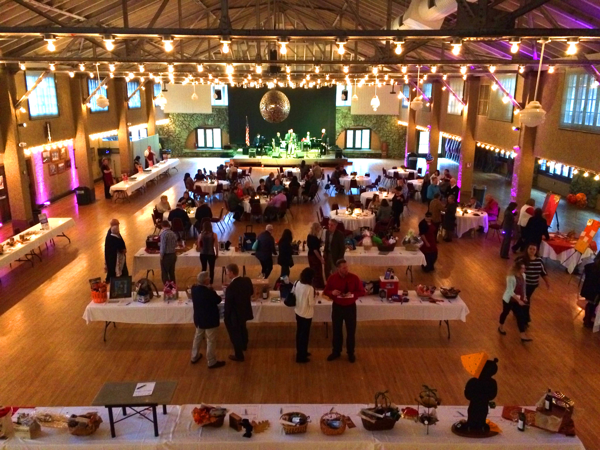 aerial view of a indoor function